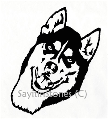 Malamute Dog  Head memorial graphic