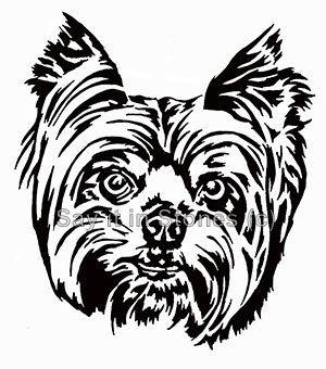 Yorkshire Terrier Dog  Head memorial graphic