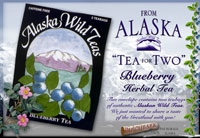 "Tea For Two" blueberry tea greeting envelope