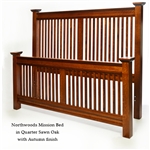 Quarter Sawn Oak Northwoods Mission Bed