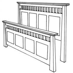 Quarter Sawn Oak Teton Mission Bed