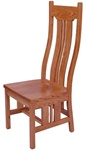 Quarter Sawn Oak Colonial Dining Room Chair, Without Arms