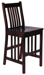Walnut Mission Dining Room Barstool, Without Arms