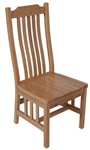 Mixed Wood Mission Dining Room Chair, With Arms