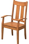 Quarter Sawn Oak Montrose Dining Room Chair, With Arms