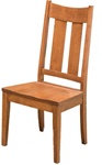 Oak Railroad Dining Room Chair, Without Arms
