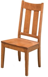 Oak Railroad Dining Room Chair, Without Arms