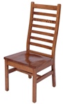 Quarter Sawn Oak Railroad Dining Room Chair, Without Arms