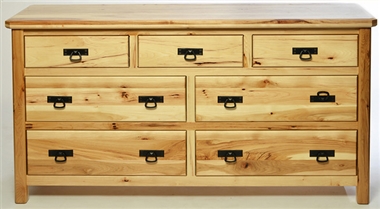 62w x 36h x 20d Houston 7 Drawer Mixed Wood Dresser