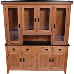 50" x 84" x 20" Hickory Shaker Hutch (Two Doors)