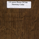 Quarter Sawn White Oak Wood Sample, Burnt Finish