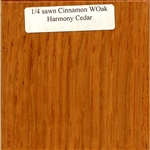 Quarter Sawn White Oak Wood Sample, Cinnamon Finish
