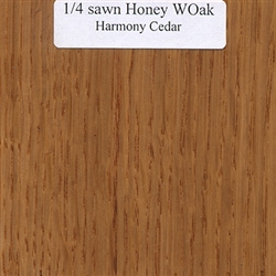 Quarter Sawn White Oak Wood Sample, Honey Finish
