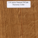 Quarter Sawn White Oak Wood Sample, Natural Finish