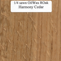 Quarter Sawn White Oak Wood Sample, Oil and Wax Finish