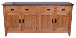 44" x 36" x 20" Oak Shaker Server (Two Doors)