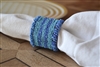 Blue Beaded Napkin Ring Set