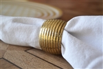 Gold Textured Napkin Ring Set