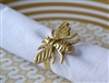 Golden Honey Bee Napkin Ring Set