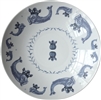 Duet Porcelain Coupe Serving Bowl, Indigo