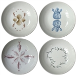 Sealife Small Porcelain Coupe Bowls