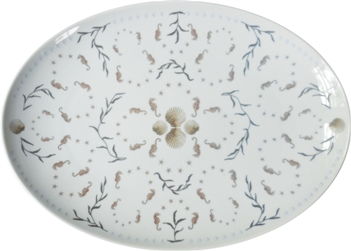 Horsea Large Porcelain Coupe Serving Platter