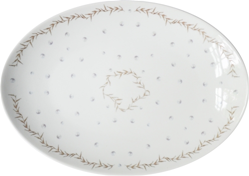 Pearls Medium Porcelain Coupe Serving Platter