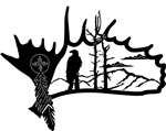 Moose Antler Metal Art - Eagle