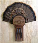 12 Gauge Turkey Fan Beard Plaque with Beard Plate - Black Walnut