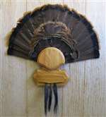 Turkey Fan Beard Plaque for 5 - Medium Oak
