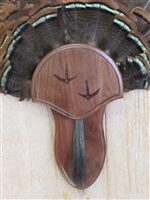 Black Walnut Turkey Fan Beard Mounting Kit with Carved Tracks - 02