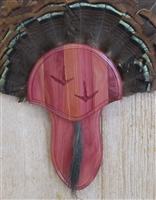 Cedar Turkey Fan Beard Mounting Kit with Carved Tracks - 02