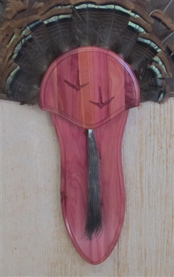 Cedar Turkey Fan Beard Mounting Kit with Carved Tracks - 03