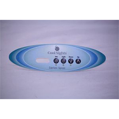 Label, Overlay, 1 Pump Oval Cool Nights Series Spas,