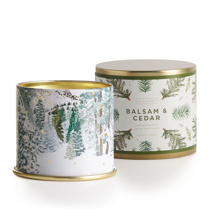 Illume 11.8 oz Balsam Cedar Candle Tin