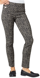 Lisette Slim Leg Pants Mushroom/Black Leopard Print