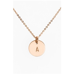 Small Gold Initial Necklace