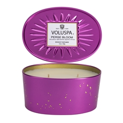 Voluspa Perse Bloom Oval Tin Candle