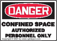 Danger Confined Space Sign
