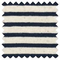 55% Hemp, 45% Organic Cotton Jersey Fabric, Navy Stripes