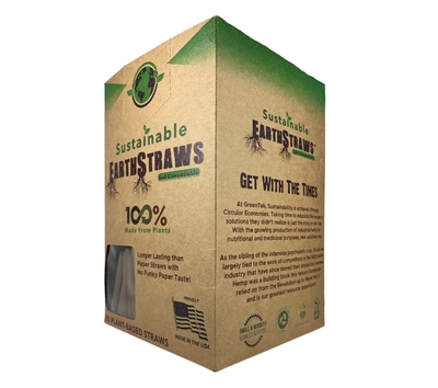 Hemp Plastic Straws, Box of 500