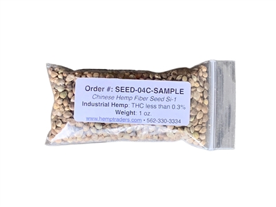 <B>ORDER#: SEED-04C</B> <BR>Si-1 Chinese Fiber Planting Seed, Sample 1 oz.