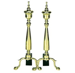 UniFlame A-9126 Solid Brass Urn Andirons