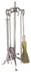 UniFlame 5pc Stainless Steel Fireset - Crook Handles