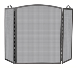UniFlame S-1166 3 Panel Olde World Iron Arch Top Screen - Medium