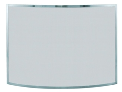 UniFlame S-1613 Single Panel Curved Pewter Finish Screen
