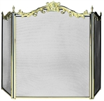 UniFlame S-9668 3 Fold Cast Solid Brass Screen