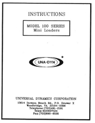 MODEL 100 SERIES MINI LOADER MANUAL