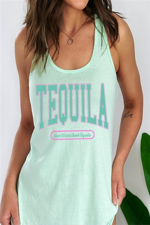 PO-1533-E2321-MINT - TEQUILA SUMMER DRINK GRAPHIC RACERBACK TANK TOP- MINT-2-2-2-2