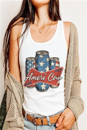 PO-1533-E2340-W - AMERI CAN 4TH OF JULY GRAPHIC RACERBACK TANK TOP- WHITE-2-2-2-2